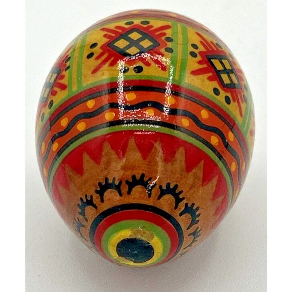 Hand Painted Wooden‎ Decorative Egg SKU PB206